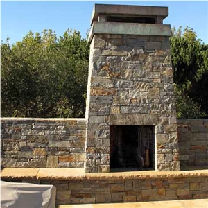 Sage Hill Ledge Stone Wall Cladding Cultured Stone, Brown Slate Wall Cladding