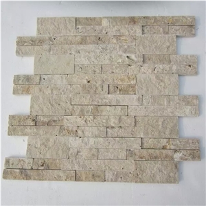 Travertine Wall Cladding Corners, Yellow Travertine Wall Cladding