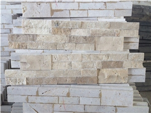 Travertine Wall Cladding Corners, Yellow Travertine Wall Cladding