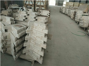 Travertine Wall Cladding Corners, Yellow Travertine Wall Cladding