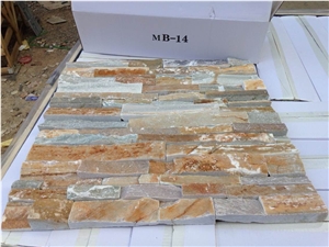 Yellow Slate Ledge Stone Split Face Culture Stone, Brown Slate Ledge Stone Yellow Slate Ledge Stone Split Face Culture Stone, Brown Slate Ledge Stone