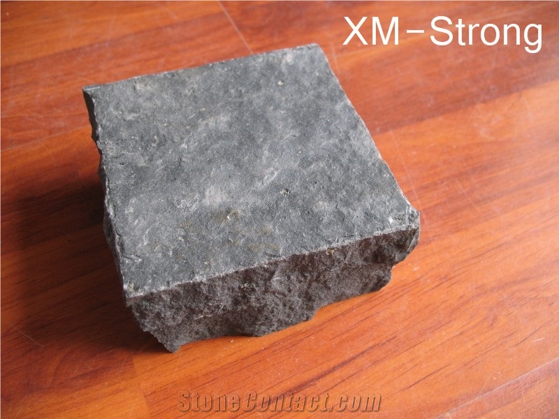 Zhangpu Black Basalt Cube Stone, Paving Stone,Flamed Zhangpu Black Cube Stone,Zhangpu Black Pavers for Sale