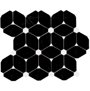 Black Marble Tile Mosaic