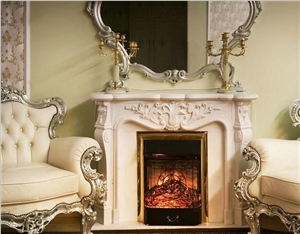 Hot Sale Freestanding Insert Indoor Marble Fireplace