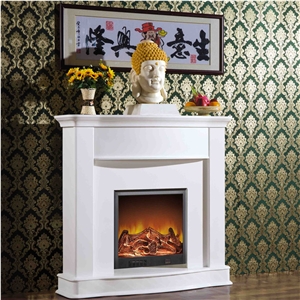Pure White Marble Fireplace Surround ,On Sale