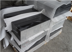 Black Granite Monumental Base, Fengzhen Black Granite Graveyard Products