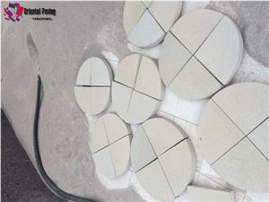 Beige Sandstone Circles, Pool Decks, Pool Coping Sandstone, Swimming Pool Coping Stone