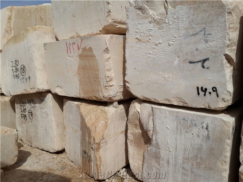 Cream Travertine, Beige Travertine Block