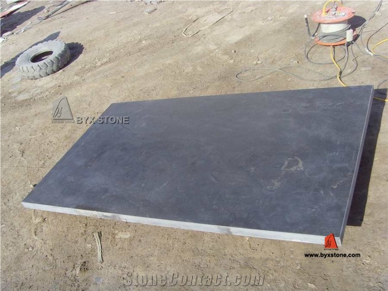 China Natural Outdoor Honed Blue Limestone Slabs & Tiles for Tiles and Paver