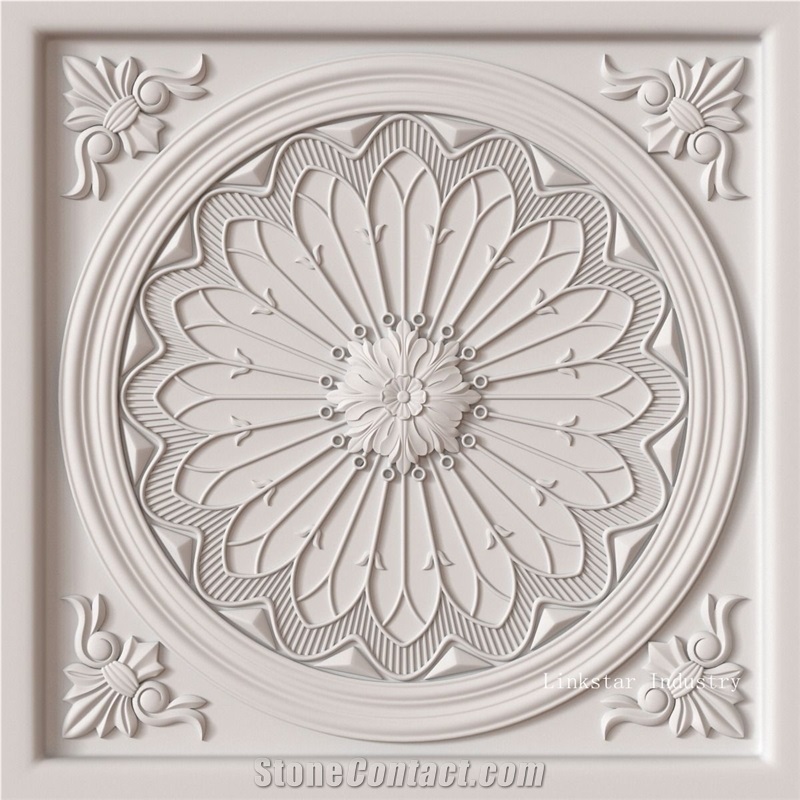 3d Decor Stone Wall Etchings Paneling Design, White Quartzite Etchings