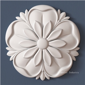 3d Decorative Stone Wall Reliefs Cladding Design, White Quartzite Wall Reliefs