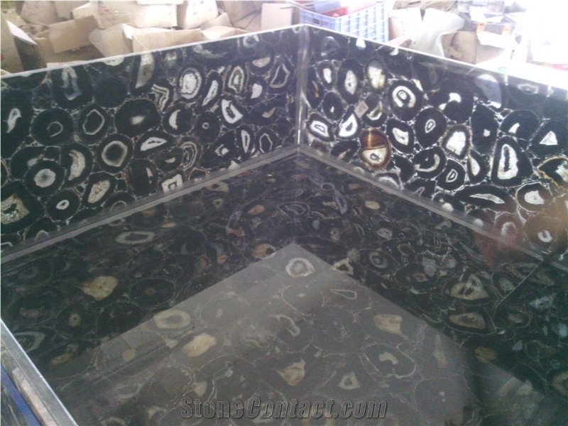 Black Agate Semi Precious Stone Panels, Black Agate Bar Top, Black Agate ,Black Agate for Decoration