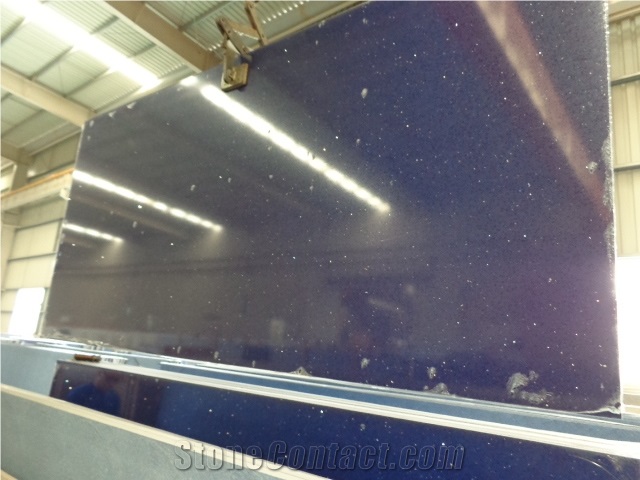 Blue Crystal Glass Slabs Quartz Stone