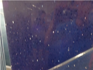 Blue Crystal Glass Slabs Quartz Stone