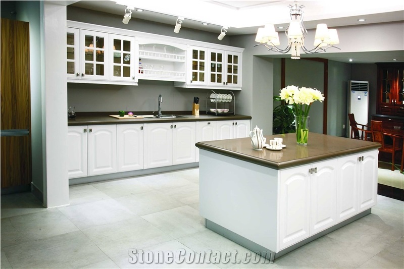 Brown Quartz Stone Kitchen Countertop, Brown Quartz Stone Kitchen Vanity Top