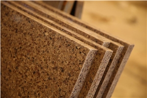 Brown Quartz Stone Kitchen Countertops, Engineered Stone Kitchen Countertops
