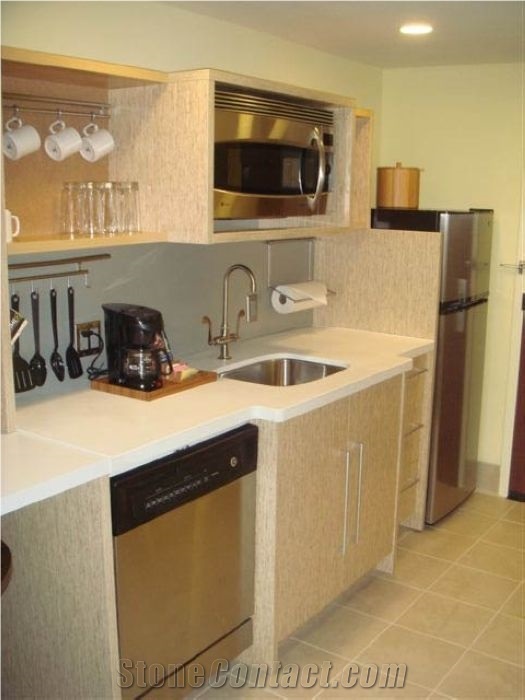 Custom Design Corian White Solid Surface Fantastic Modern Countertop
