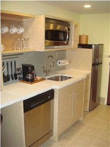 Custom Design Corian White Solid Surface Fantastic Modern Countertop