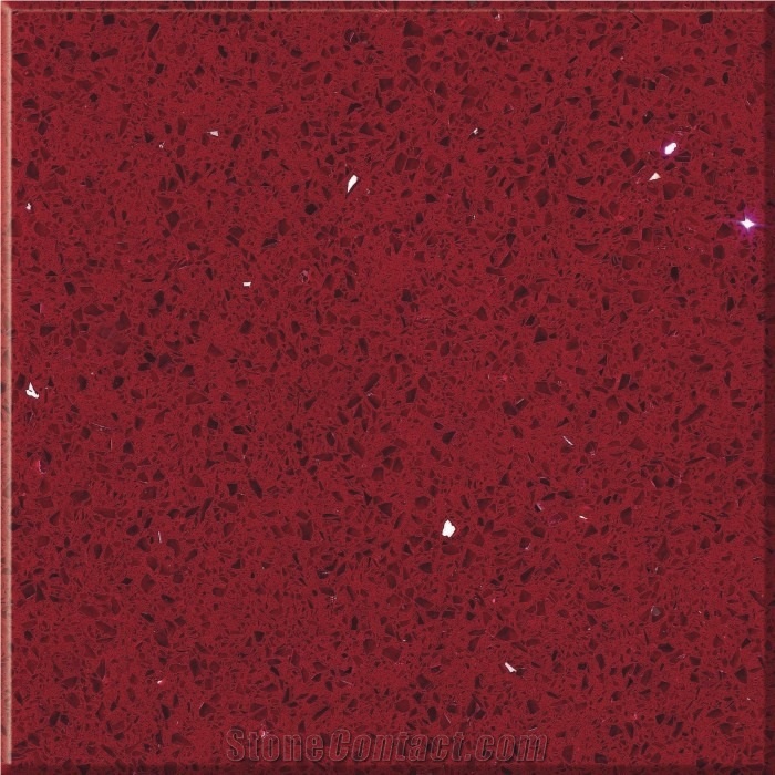 Dark Red Quartz Stone Slab and Tile, Dark Quartz Stone Slab