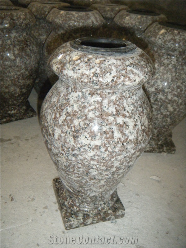 G664 Granite Urn, Monumental Accessories