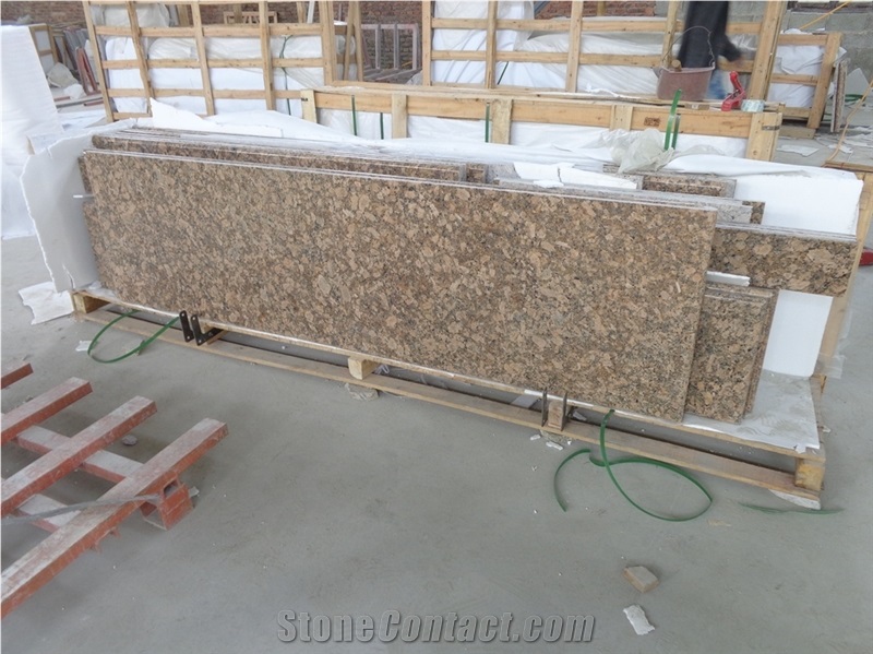 Giallo Fiorito Granite Kitchen Table Tops for Project and Residential Use,Customed Giallo Fiorito Granite Countertops