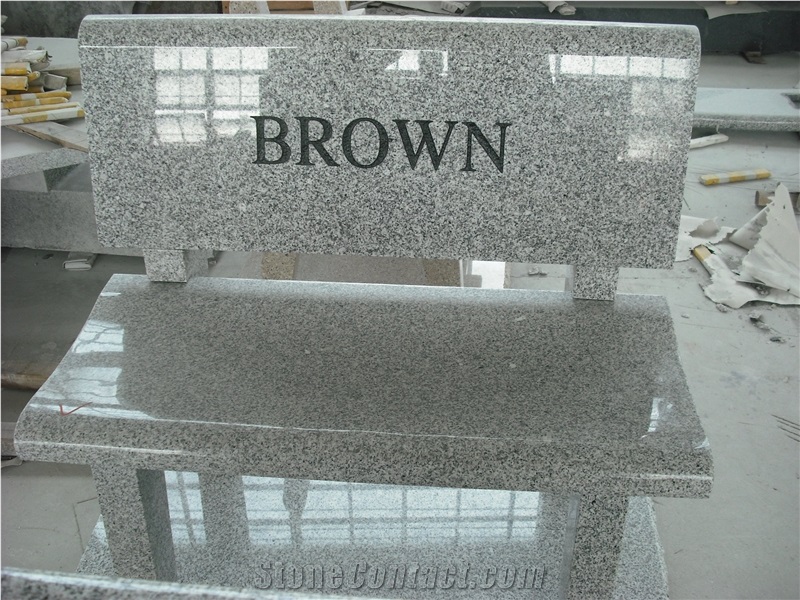 Grey G603 Granite，Bench Tombstone Monument