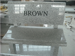 Grey G603 Granite，Bench Tombstone Monument