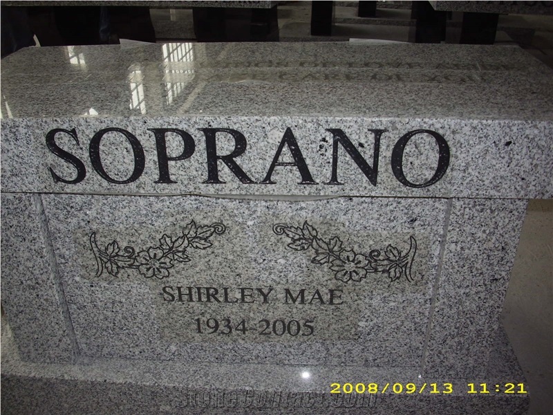 Grey G603 Granite，Bench Tombstone Monument
