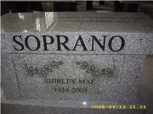 Grey G603 Granite，Bench Tombstone Monument