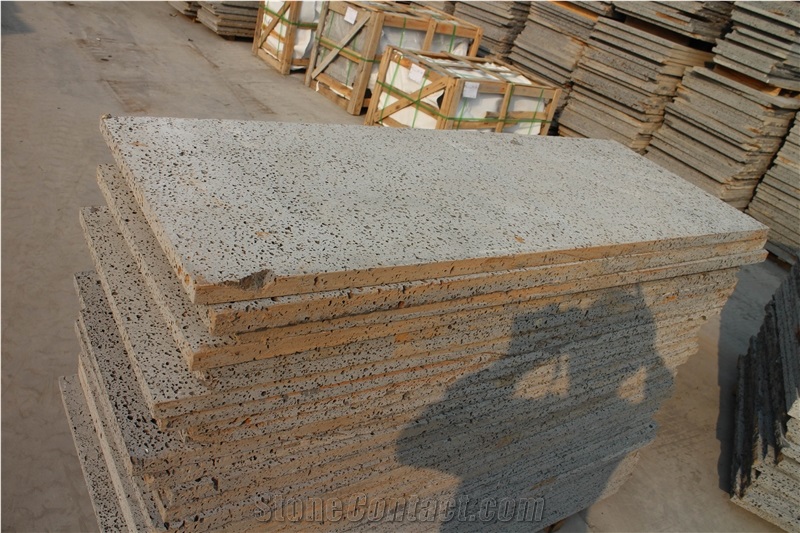 Lava Stone Slabs & Tiles, Hainan Basalt Cut to Size Flooring