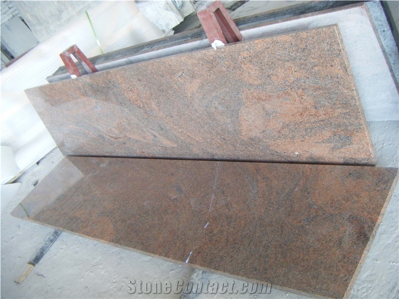Multicolour Red Countertop;Multicolor Red Worktop, Multicolour Red Granite Kitchen Countertops