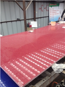 Red Quartz Stone Slabs, Red Quartz Tiles,Engineered Stone