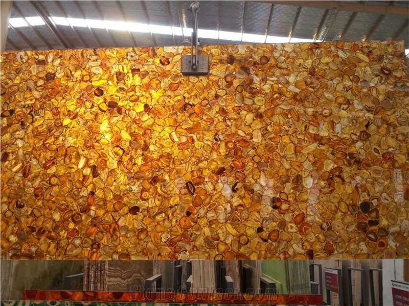 Semiprecious Stone Agate Slabs & Tiles, Golden Agate Slabs & Tiles