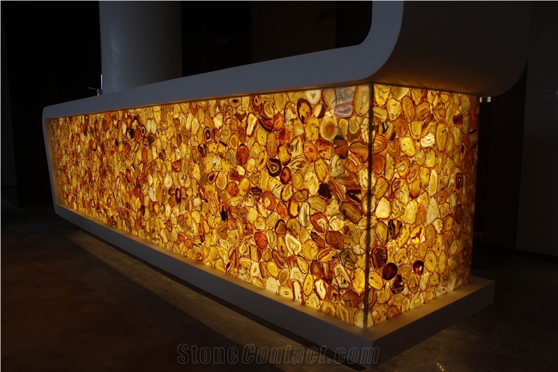 Semiprecious Stone Agate Slabs & Tiles, Golden Agate Slabs & Tiles