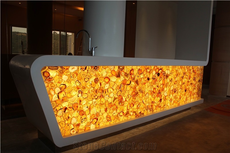 Semiprecious Stone Agate Slabs & Tiles, Golden Agate Slabs & Tiles