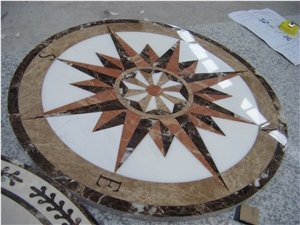 Simple Best Waterjet Medallion, Beige Marble Medallion