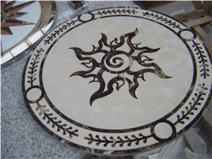 Simple Best Waterjet Medallion, Beige Marble Medallion