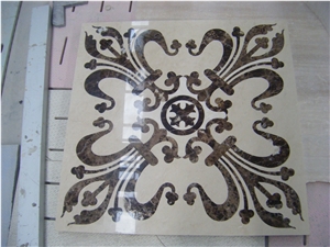 Simple Best Waterjet Medallion, Beige Marble Medallion