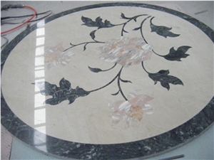 Simple Best Waterjet Medallion, Beige Marble Medallion