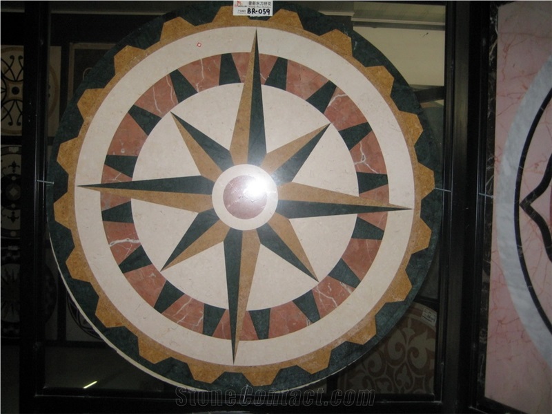 Star Marble Water Jet Medallion,Waterjet Medallion,Waterjet Jet Pattern,China Waterjet Medallion,Pattern Water Jet