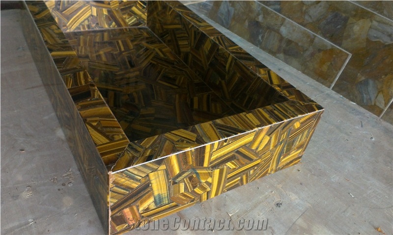 Tiger Eye Semi Precious Stone Panels, Semiprecious Stone Slabs ,Precious Stone Slabs , Semiprecious Stone Tiles, Semi Precious Slabs