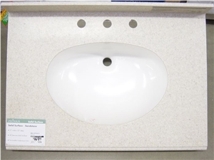 White Solid Countertop Kitchen, Solid Quartz Surface, White Quartz Stone Countertops