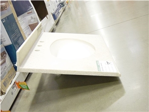 White Solid Countertop Kitchen, Solid Quartz Surface, White Quartz Stone Countertops