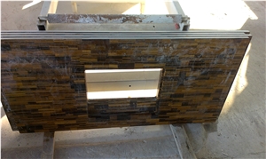 Yellow Tiger Eye Onyx Kitchen Counter Top