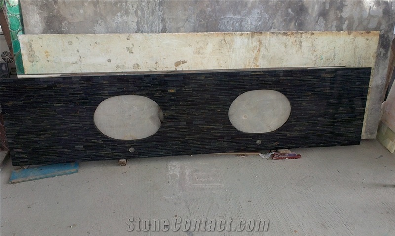 Yellow Tiger Eye Onyx Kitchen Counter Top