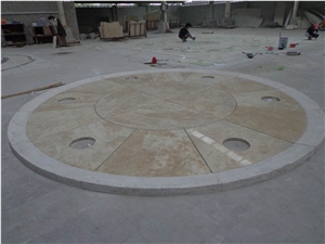 Yellow Travertine Landscaping Flooring Pattern, Yellow Traonyx Beige Travertine Landscaping