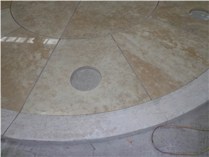 Yellow Travertine Landscaping Flooring Pattern, Yellow Traonyx Beige Travertine Landscaping