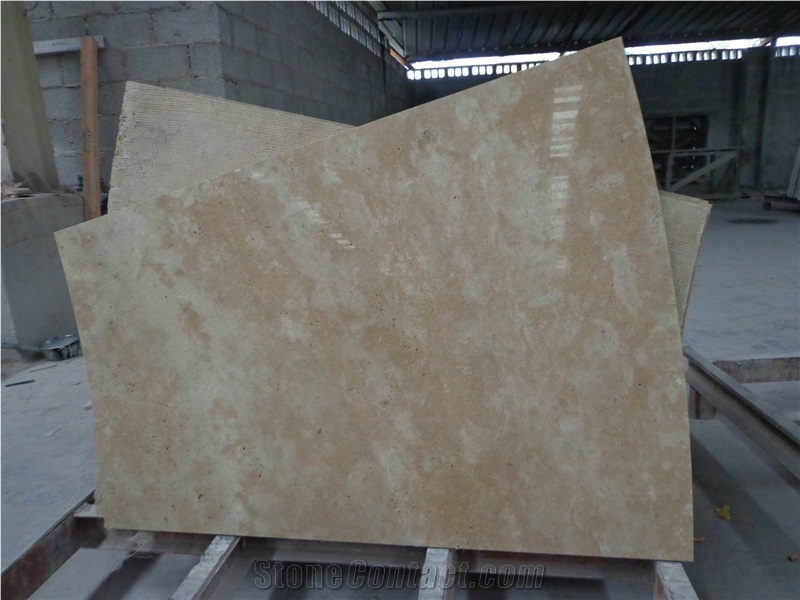 Yellow Travertine Landscaping Flooring Pattern, Yellow Traonyx Beige Travertine Landscaping