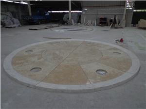 Yellow Travertine Landscaping Flooring Pattern, Yellow Traonyx Beige Travertine Landscaping