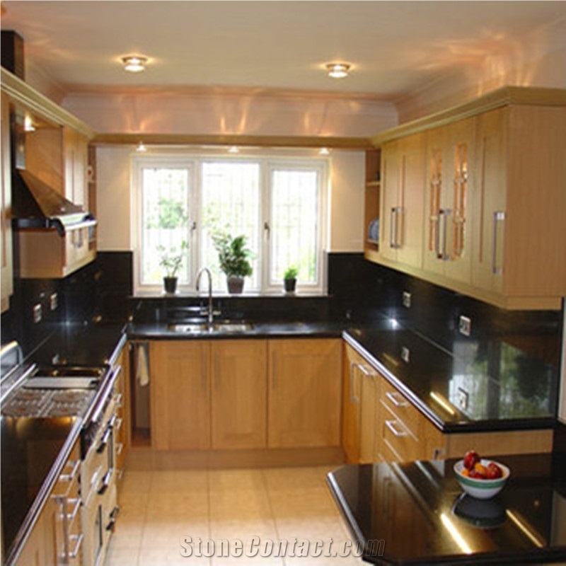 Absolute Black Granite Kitchen Countertops